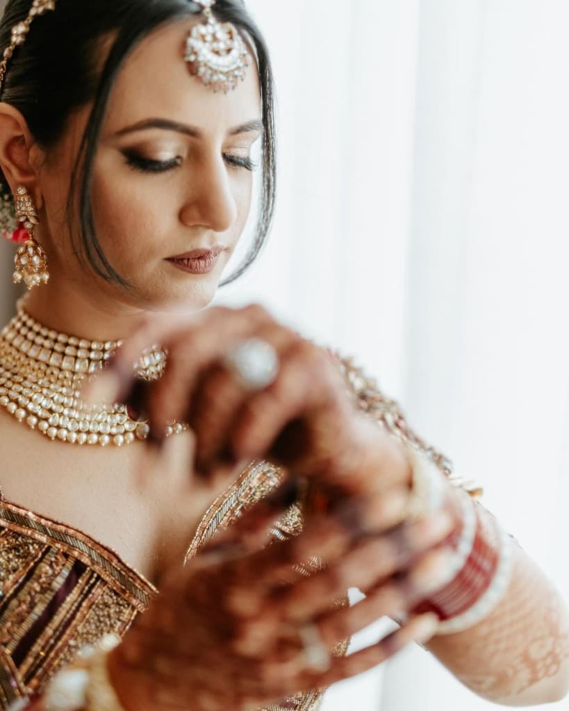 Bride getting ready detail